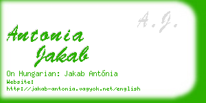 antonia jakab business card