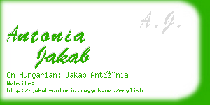 antonia jakab business card